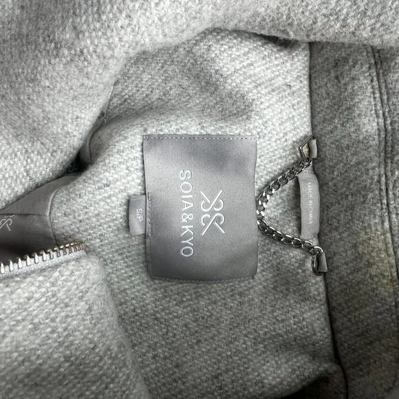 SOIA & KYO Wool Double Collar Coat - Picture 5 of 5